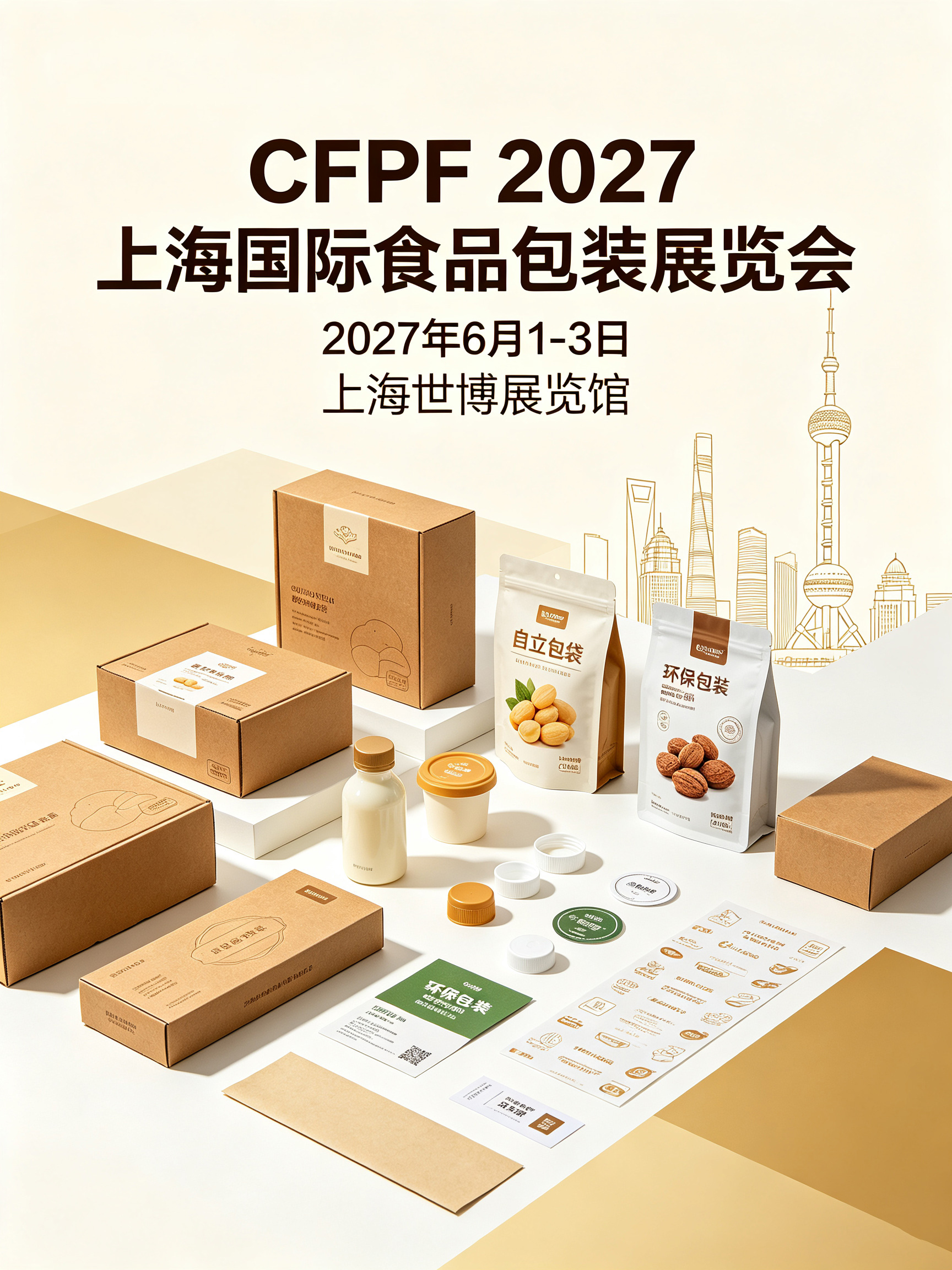 CFPF 2027第二十届上海国际食品包装展览会将于2027年6月1-3日在上海世博展览馆举办